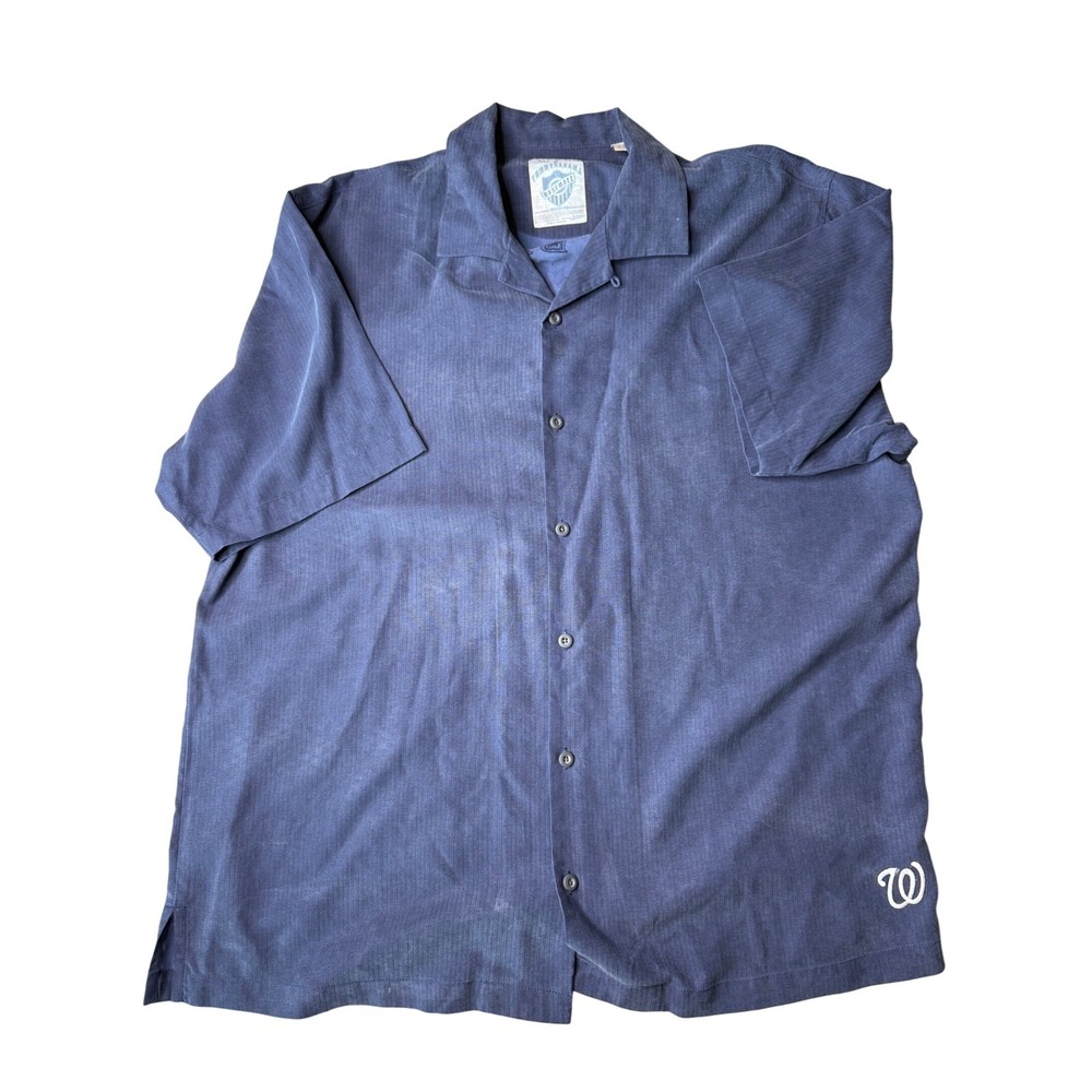 Tommy Bahama Baseball Button Up Shirt‎ Nationals Washington MLB  Men's Size XL